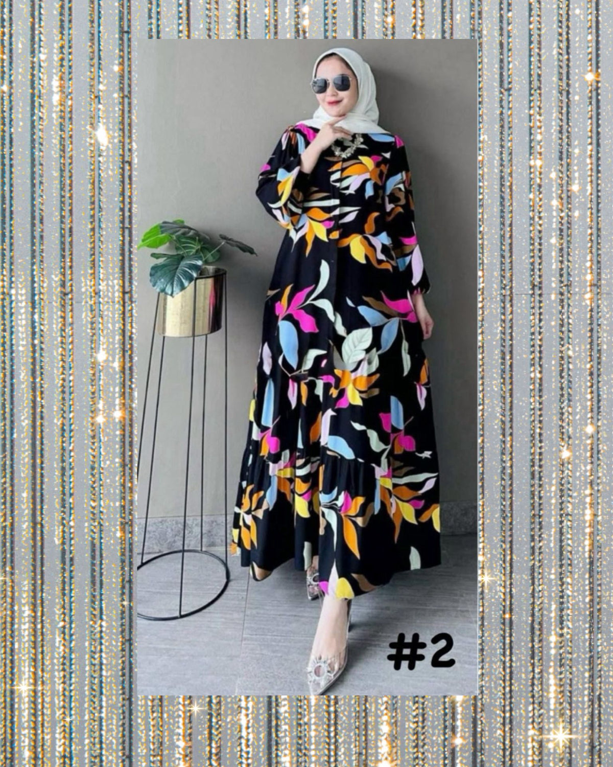 Long Dress Eliza Muslimah Clothing's (LODR- 1014) (#NAY04) - Essentials in Woman's Wardrobe