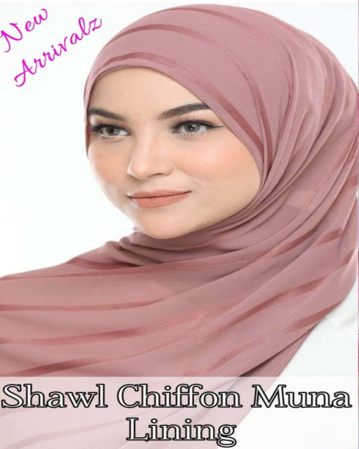 Shawl Chiffon Muna Lining (SHWL- 1059) (#MM) - Elegant Muslimah Hijab Accessory