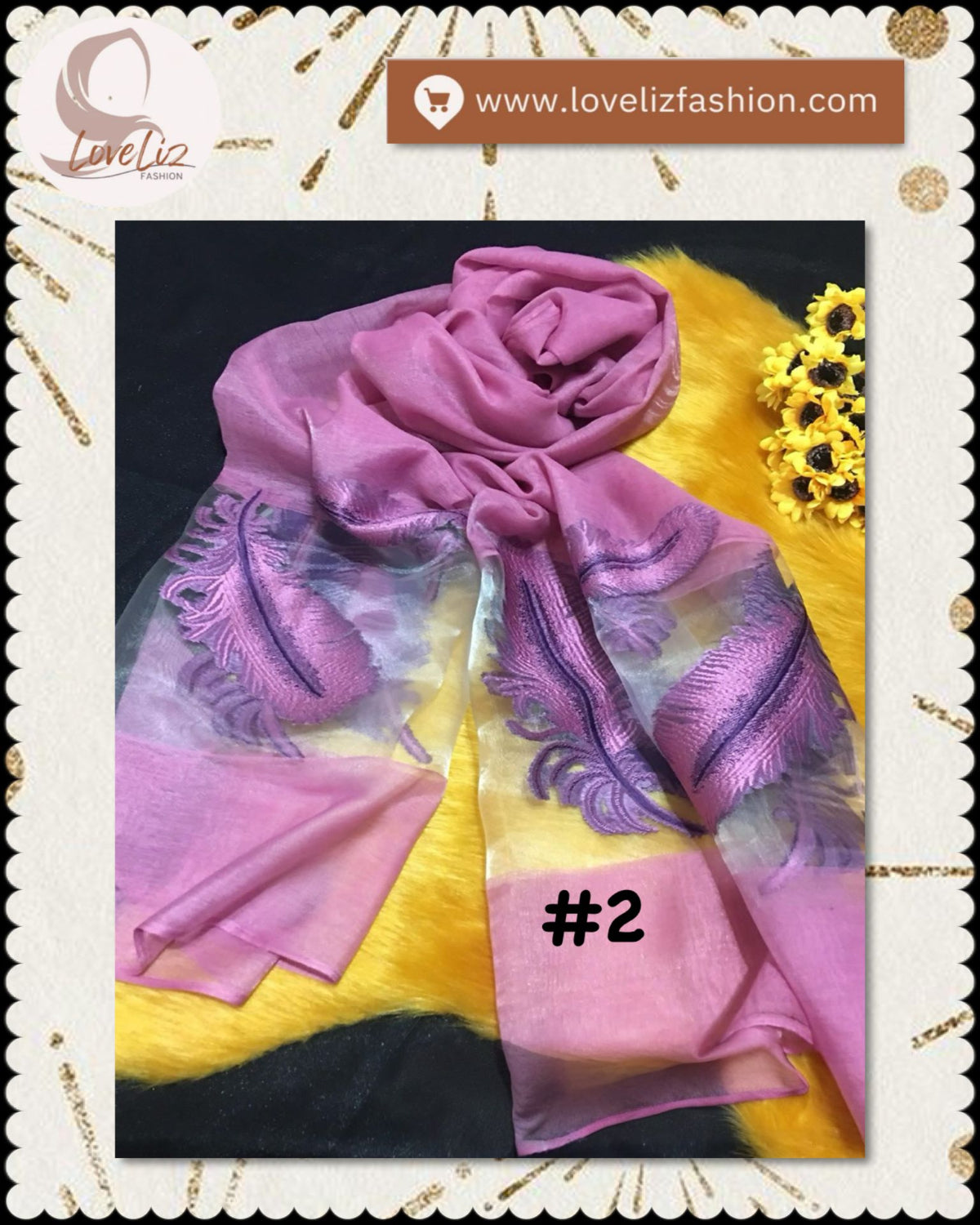 Lush Feather Shawl (SHWL- 1031)