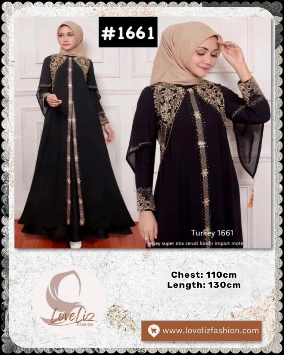 Exclusive Turkey Abaya in Black (Series 1199- 1925) (ABYA- 185/205)