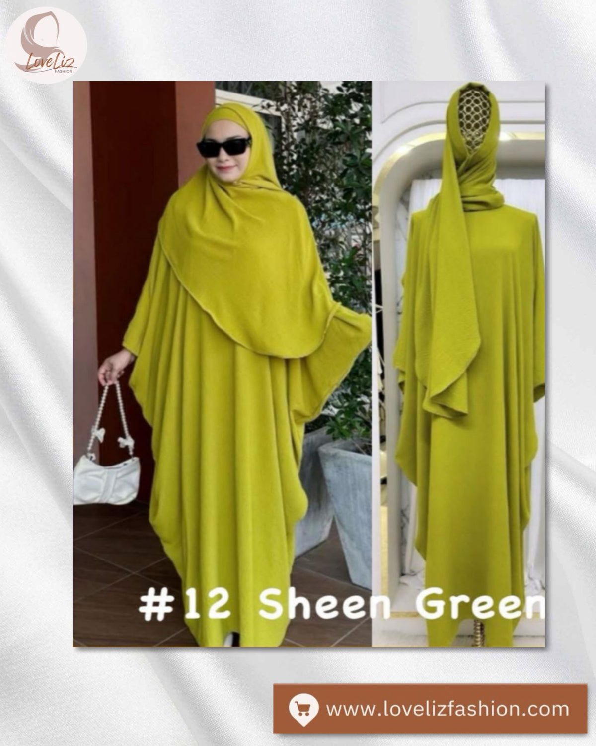 Long Dress + Instant Hijab (LODR- 1002A) (#P104KNG) - Essentials in Woman's Wardrobe