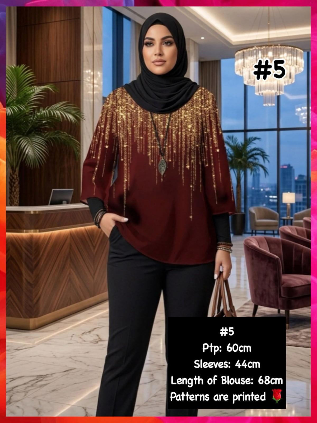 Moden Round Neck Blouse (BLS_0626/001(SH))