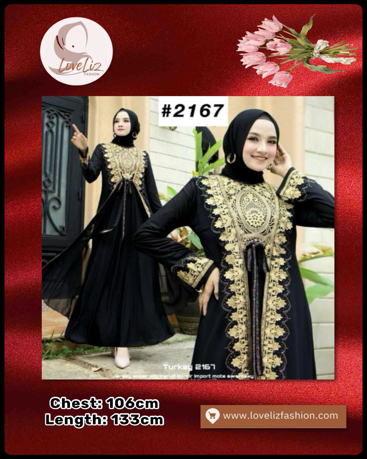 Exclusive Turkey Abaya Black (Series 2009- 2186) (ABYA- 185/205)