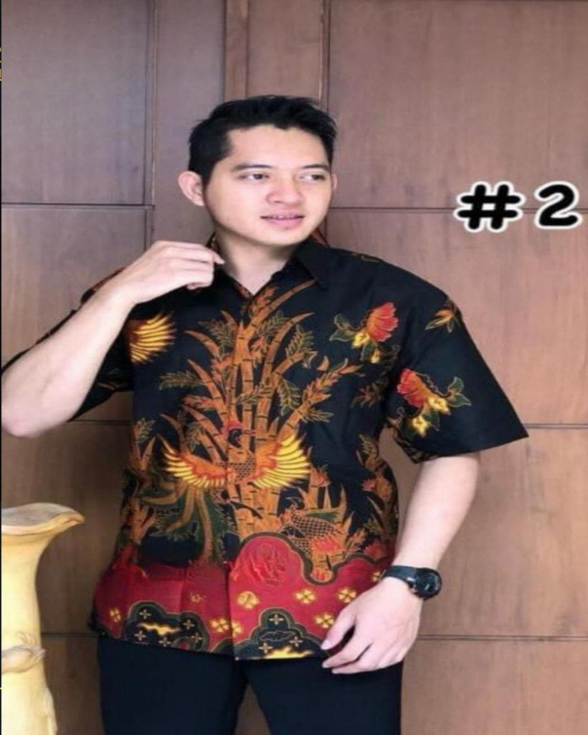 Short Sleeves Shirts Series Batik Solo- (BASO(S)- 1003) (#PE)