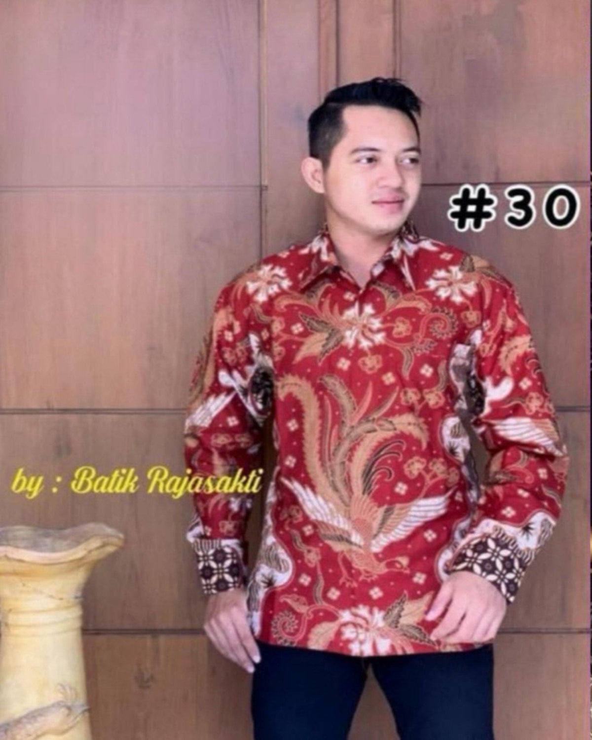 Long Sleeves Shirts Series Batik Solo- (BASO(L)- 1002) (#PE)