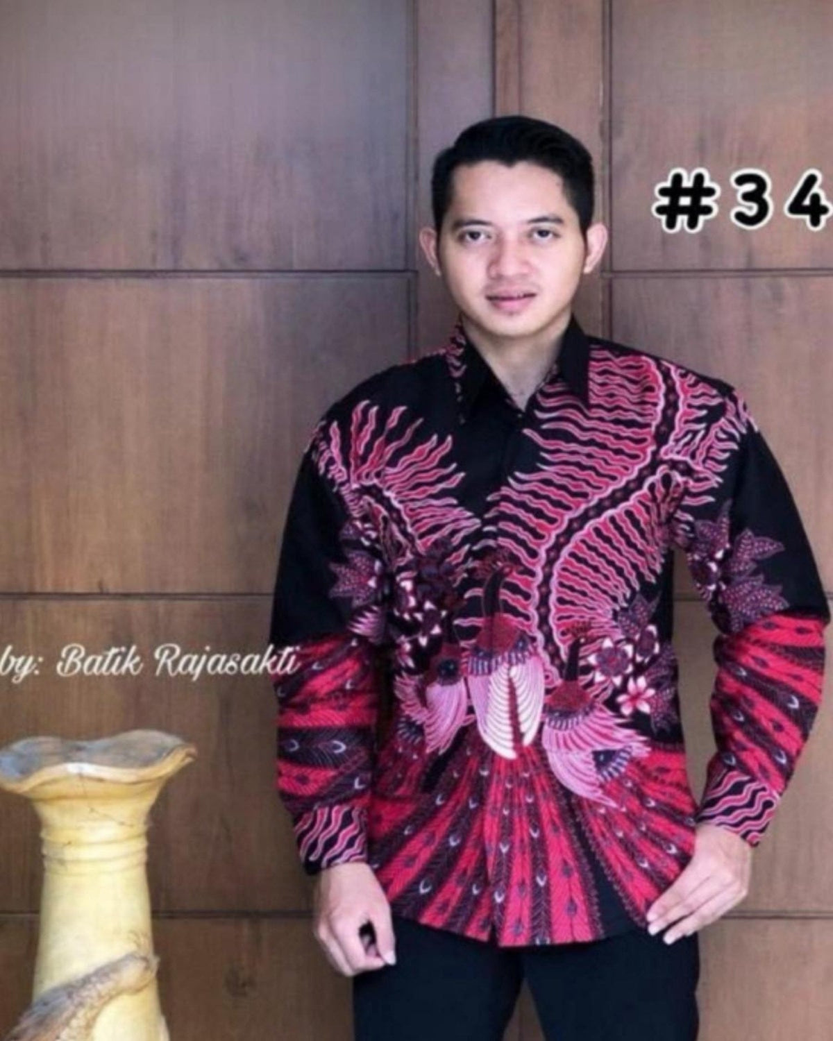 Long Sleeves Shirts Series Batik Solo- (BASO(L)- 1002) (#PE)