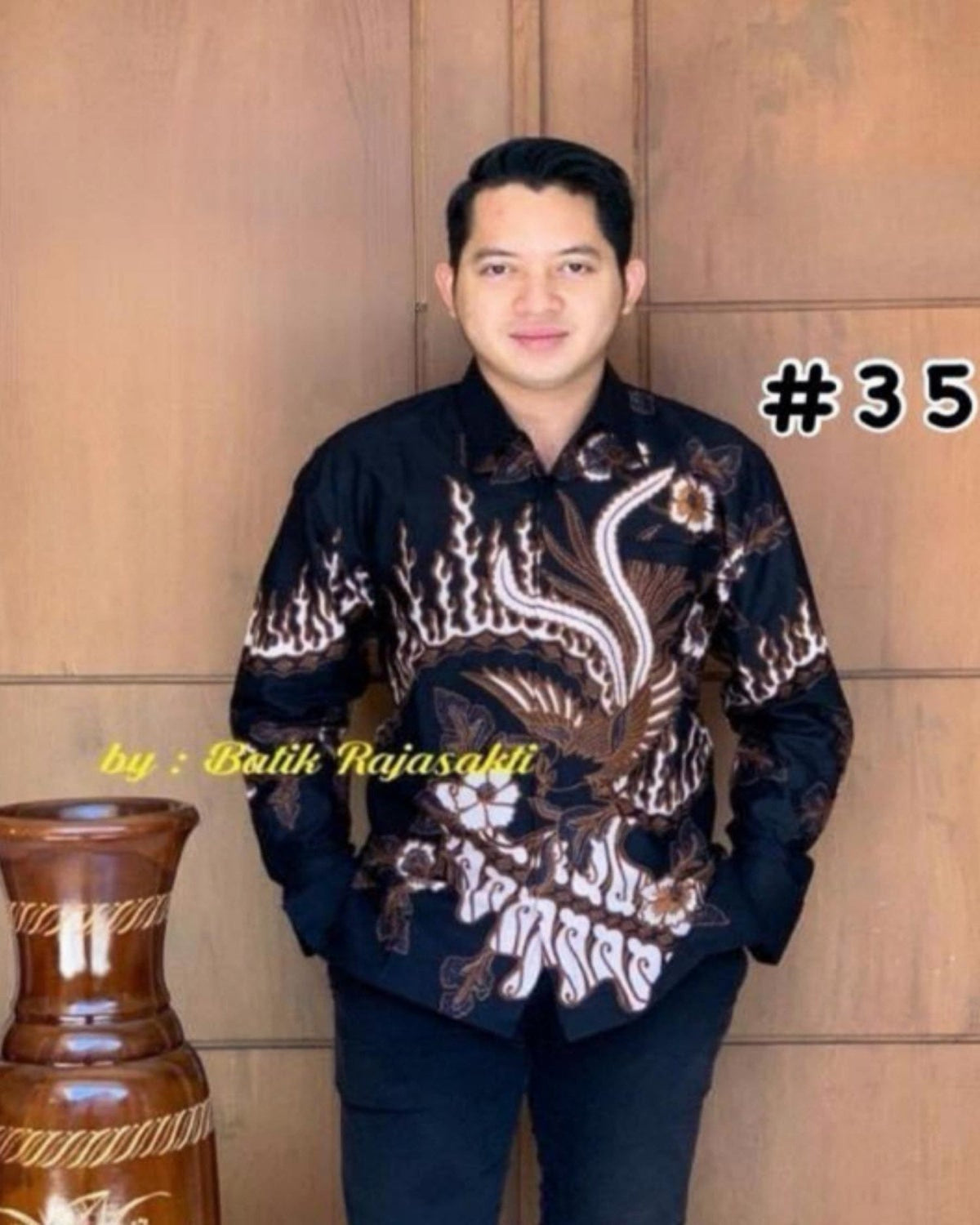 Long Sleeves Shirts Series Batik Solo- (BASO(L)- 1002) (#PE)