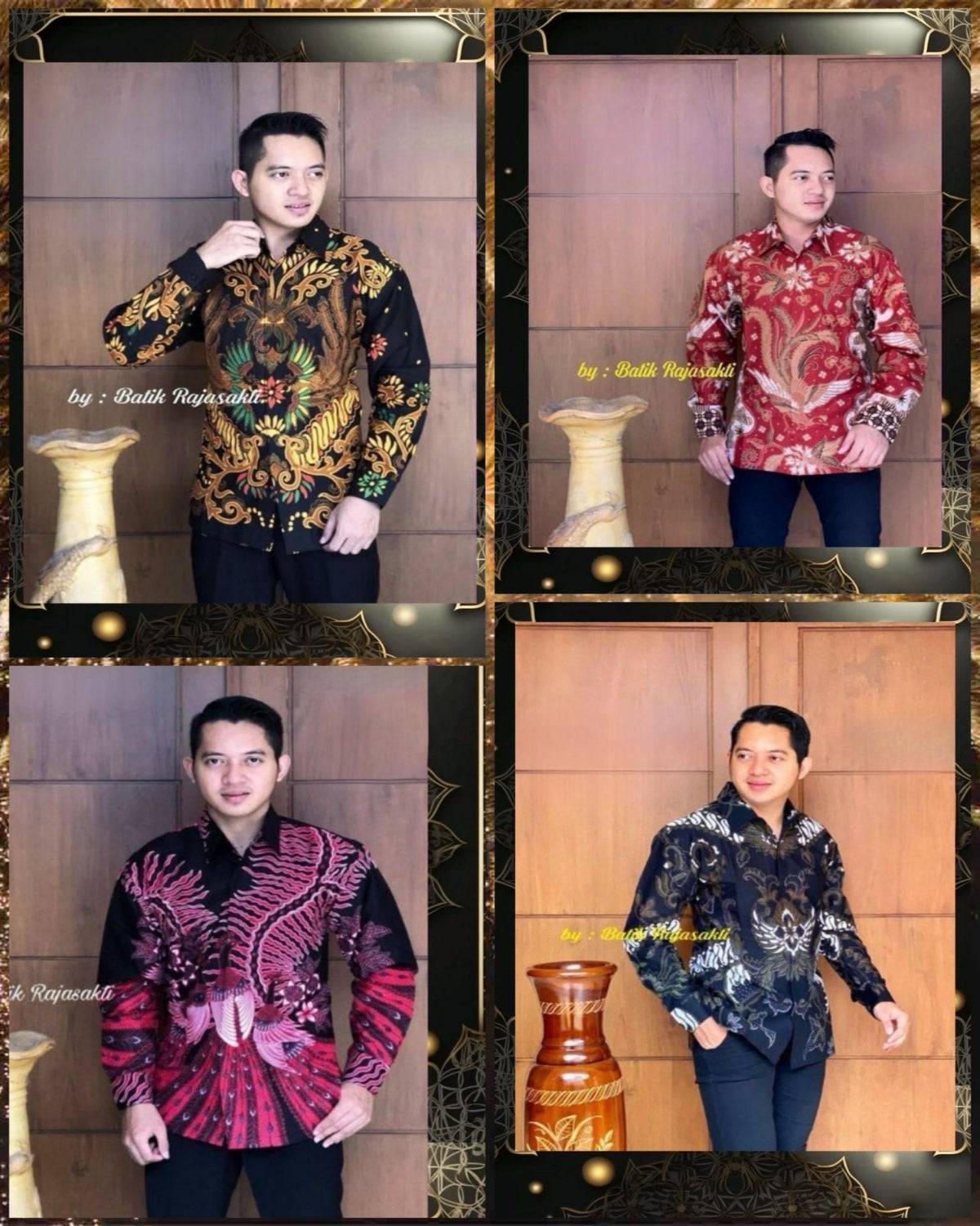 Long Sleeves Shirts Series Batik Solo- (BASO(L)- 1002) (#PE)