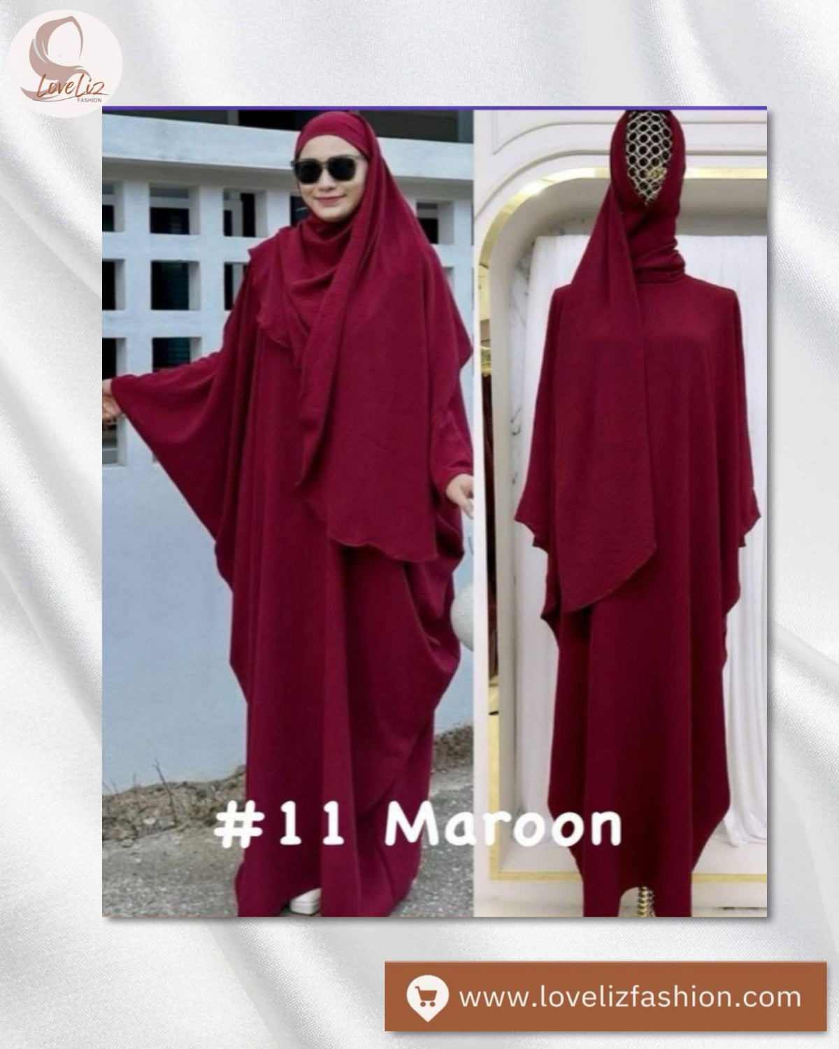 Long Dress + Instant Hijab (LODR- 1002A) (#P104KNG) - Essentials in Woman's Wardrobe