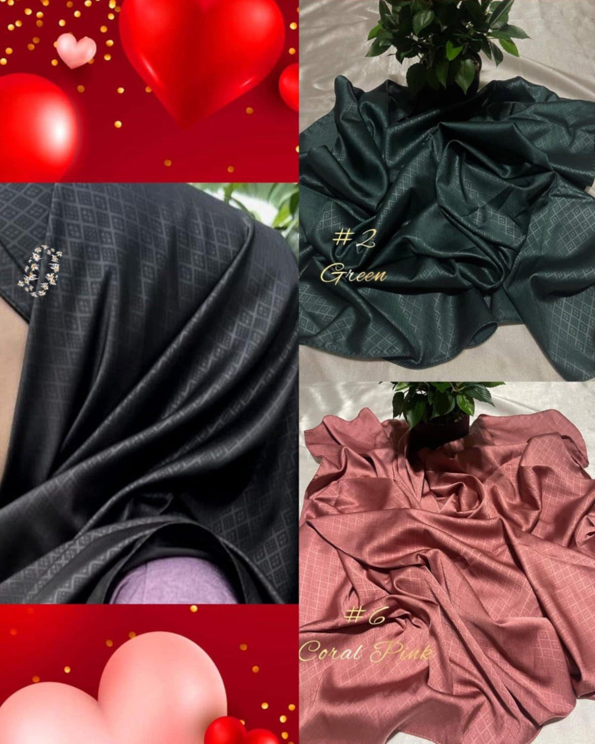 Bawal Satin Aurora (BAWL- 1036) (#MM) - Elegant Muslimah Hijab Accessory