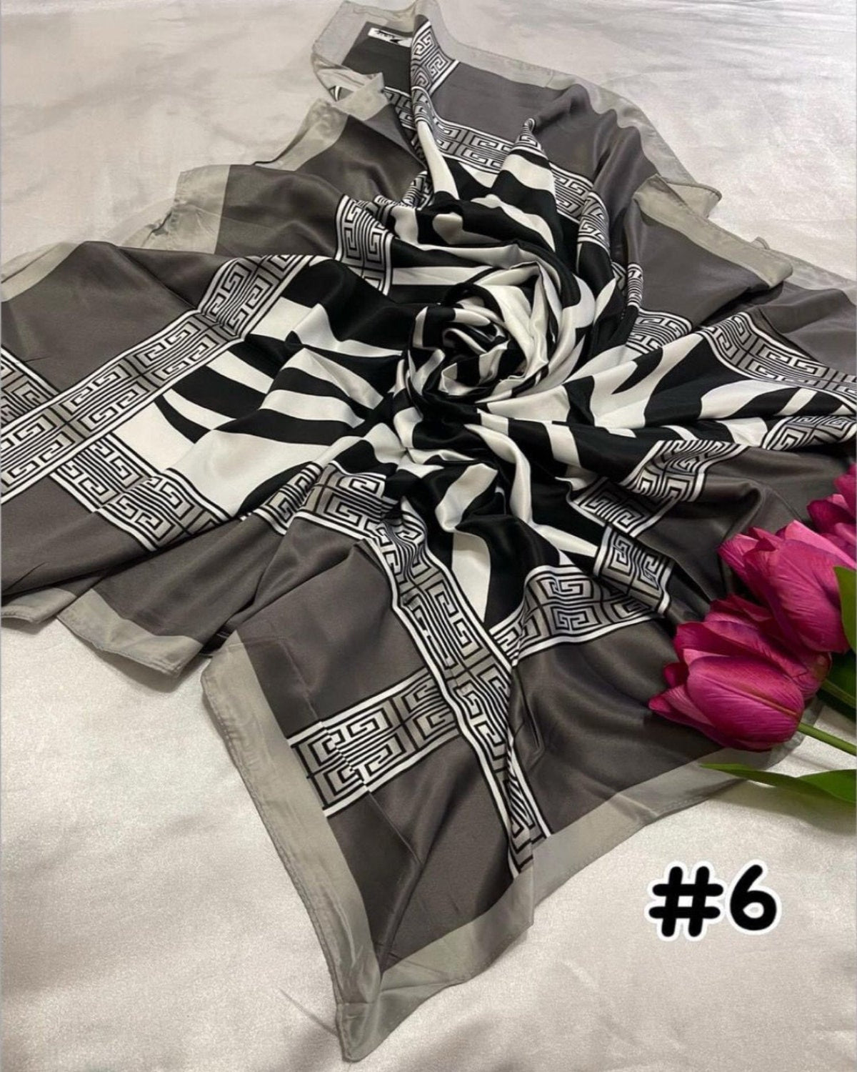Bawal Satin Printed (BAWL- 1034) Chic & Elegant - Essentials Wear for Muslimah Woman’s Wardrobe