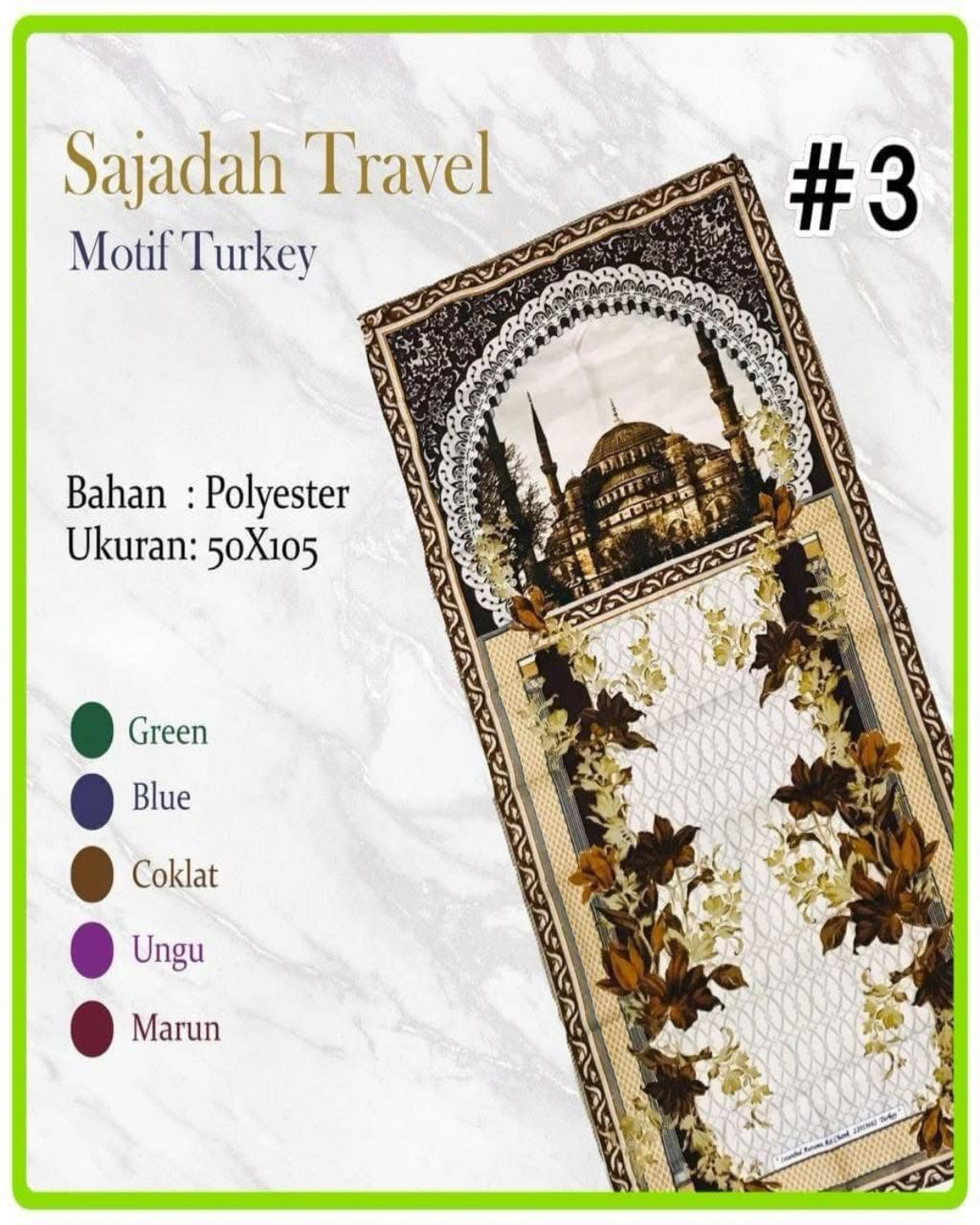 Bundle Anti Slip Tawaf Socks & Sejadah Travel (BNDL- 1003)
