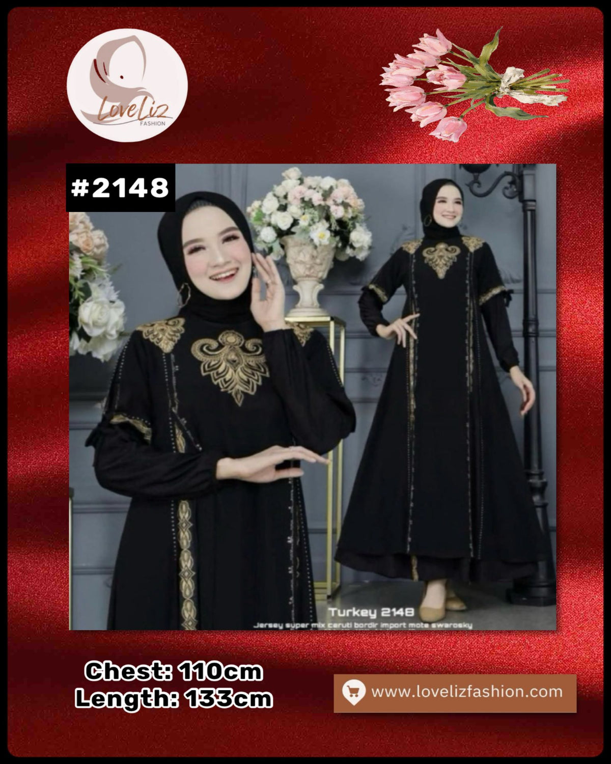 Exclusive Turkey Abaya Black (Series 2009- 2186) (ABYA- 185/205)
