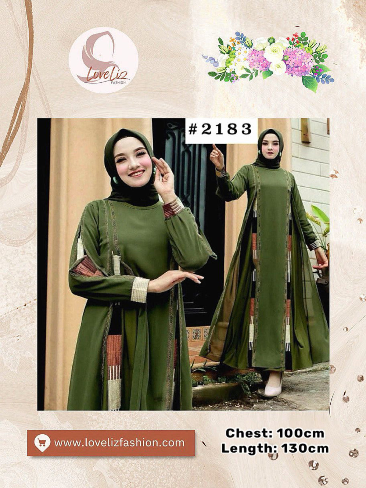 Exclusive Colored Turkish Abaya with Swarovski Embroidery (ABYA_0226/185-205) (SN 1021- 2183)