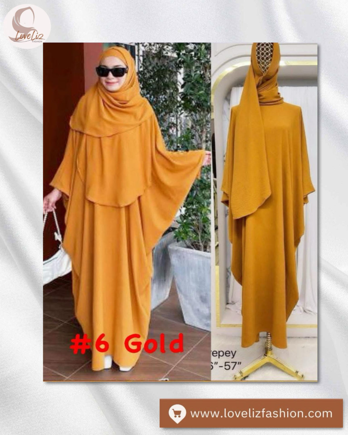 Long Dress + Instant Hijab (LODR- 1002A) (#P104KNG) - Essentials in Woman's Wardrobe