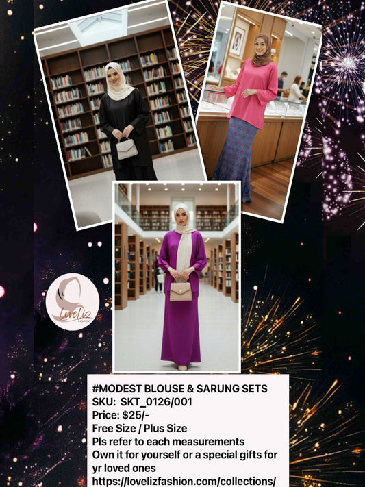 Modest Blouse and Sarung Set (SKT_0126/001)