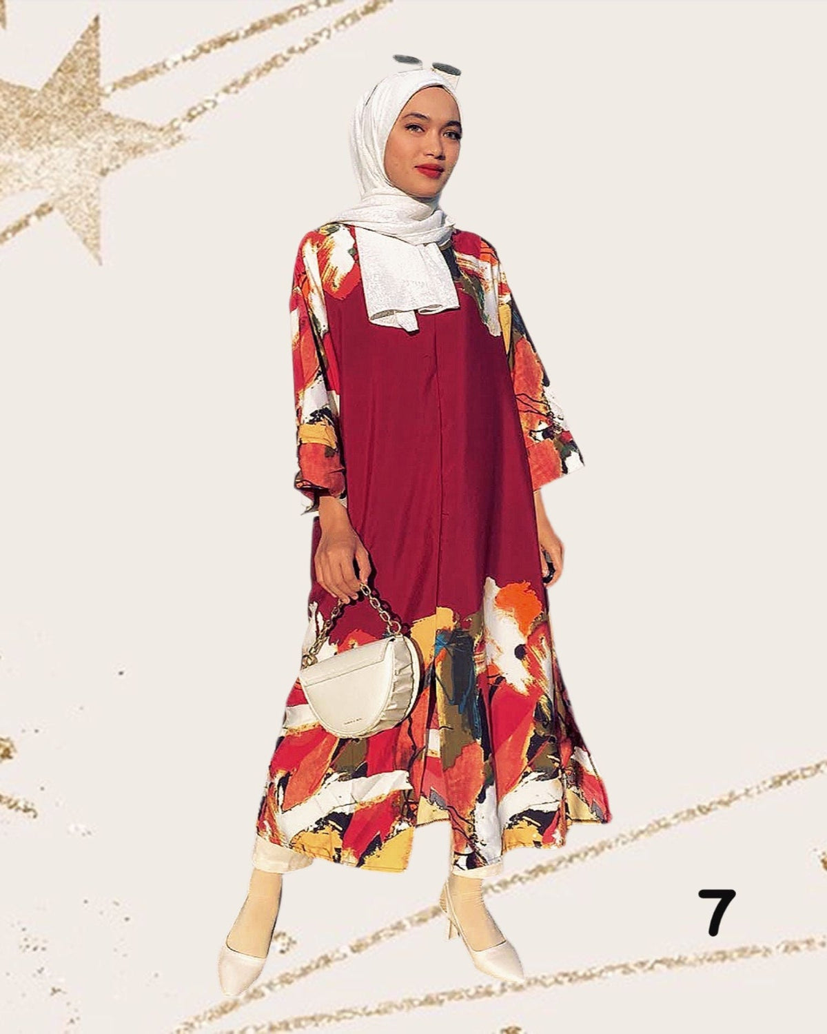 Exclusive Abstract Printed Dress (BLSE- 1002) (#230.KA)