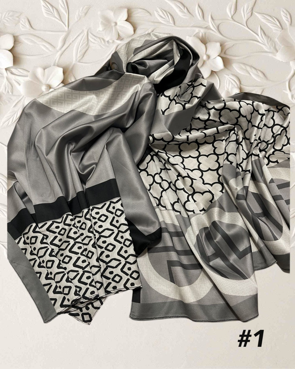 Exclusive Shawl Satin Printed (SHWL- 1047)
