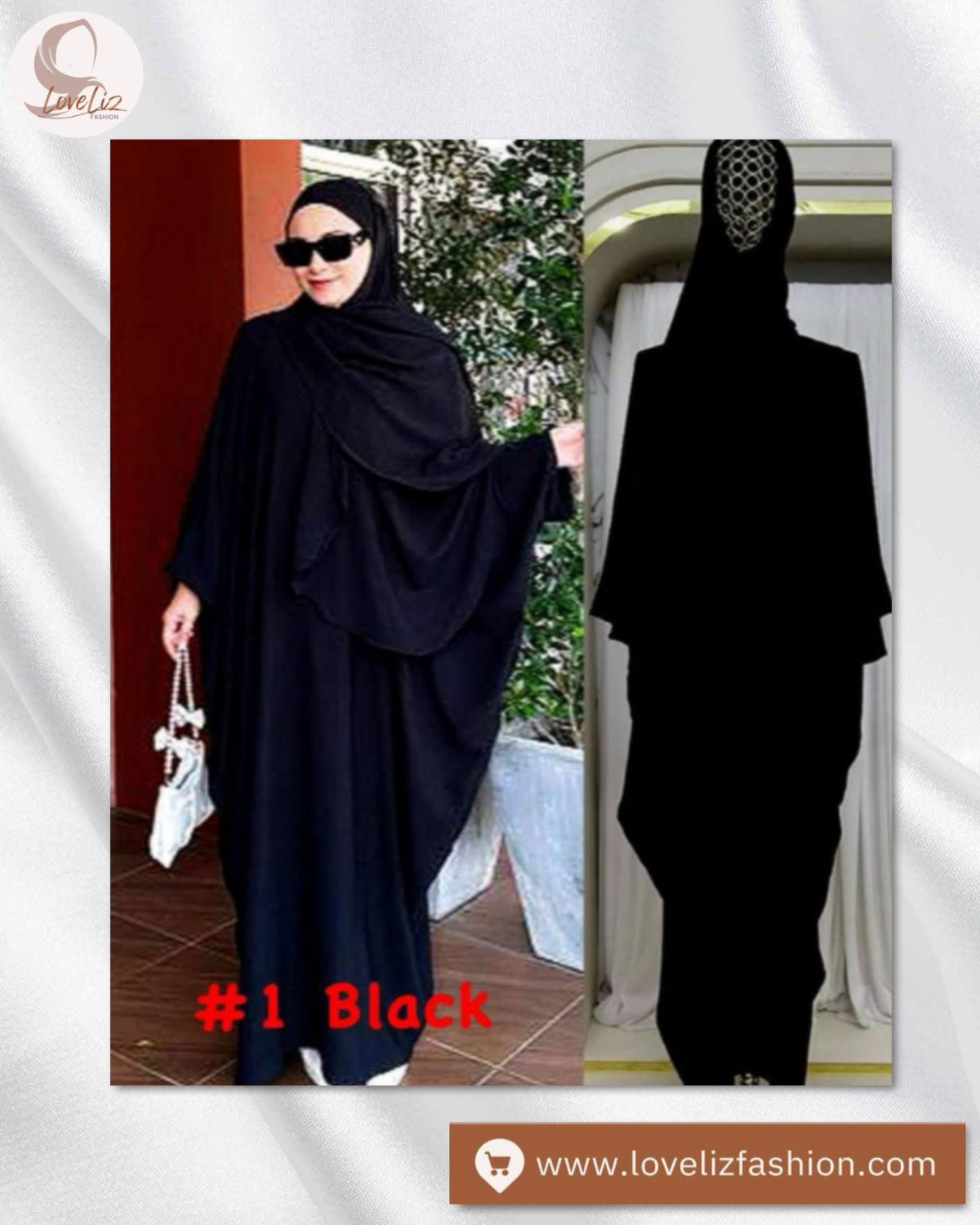 Long Dress + Instant Hijab (LODR- 1002A) (#P104KNG) - Essentials in Woman's Wardrobe