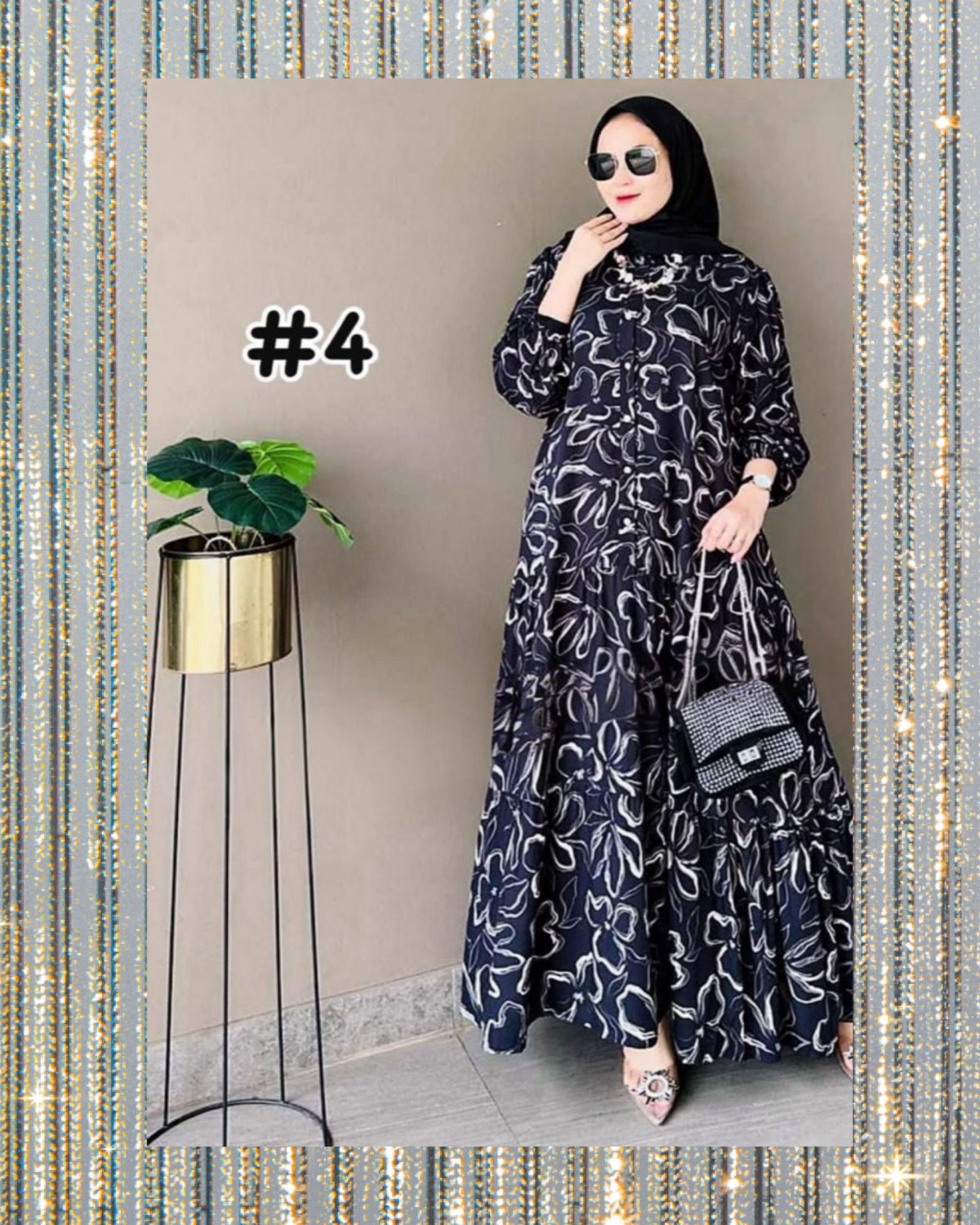 Long Dress Eliza Muslimah Clothing's (LODR- 1014) (#NAY04) - Essentials in Woman's Wardrobe