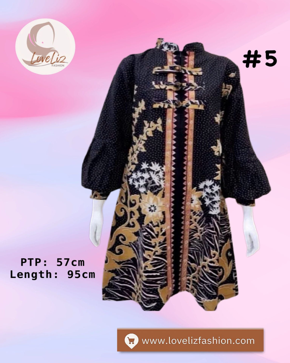 Assorted Batik Tunic Dresses (BADR(T)- 1001) (#PE)