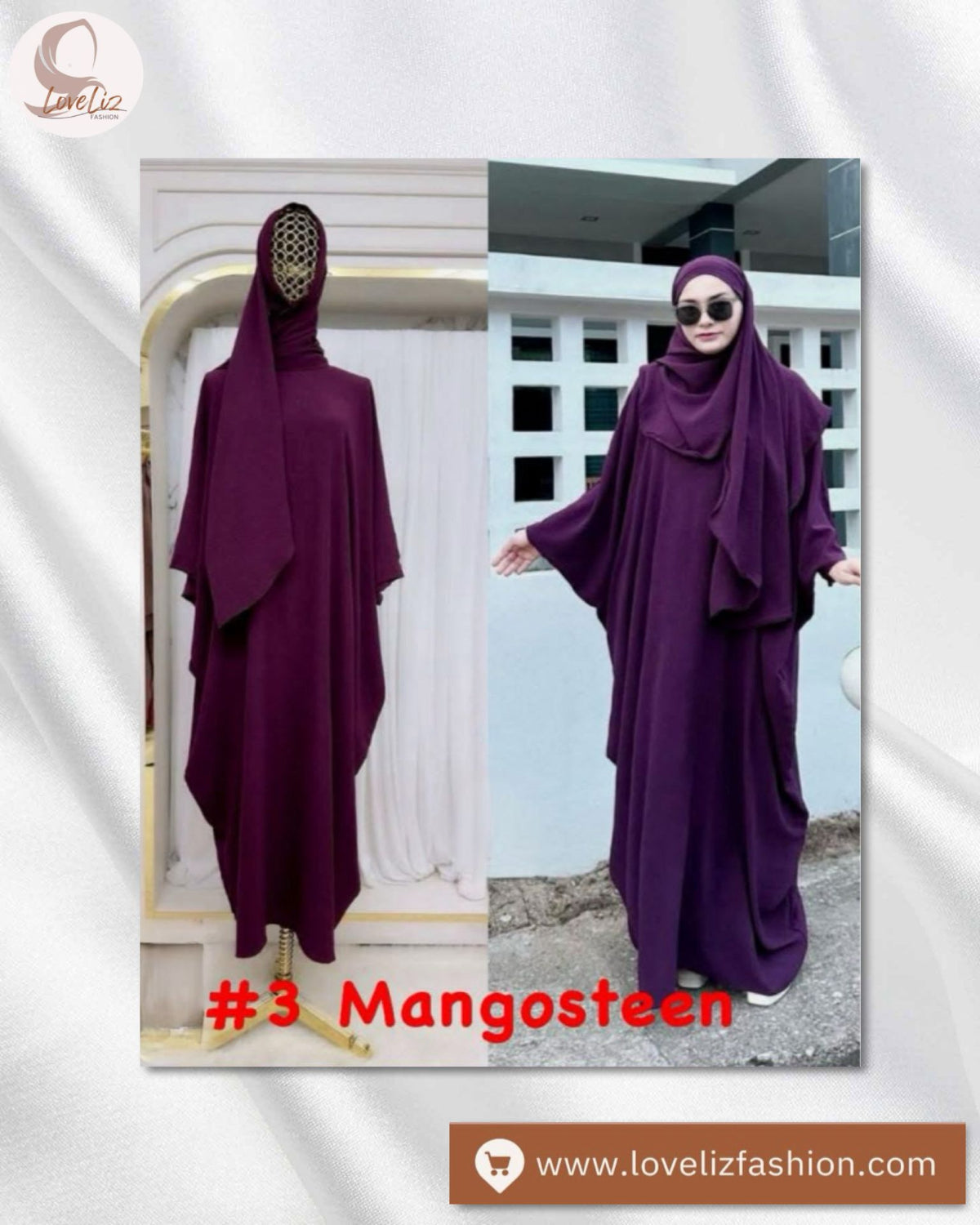 Long Dress + Instant Hijab (LODR- 1002A) (#P104KNG) - Essentials in Woman's Wardrobe