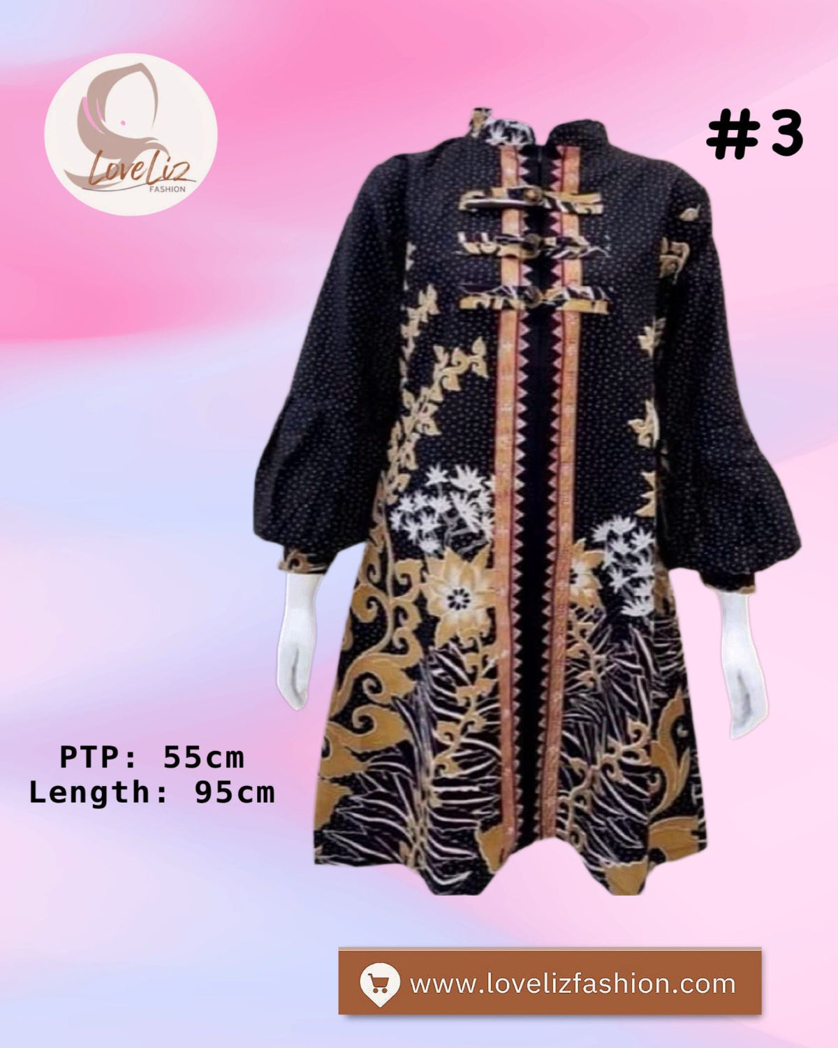 Assorted Batik Tunic Dresses (BADR(T)- 1001) (#PE)