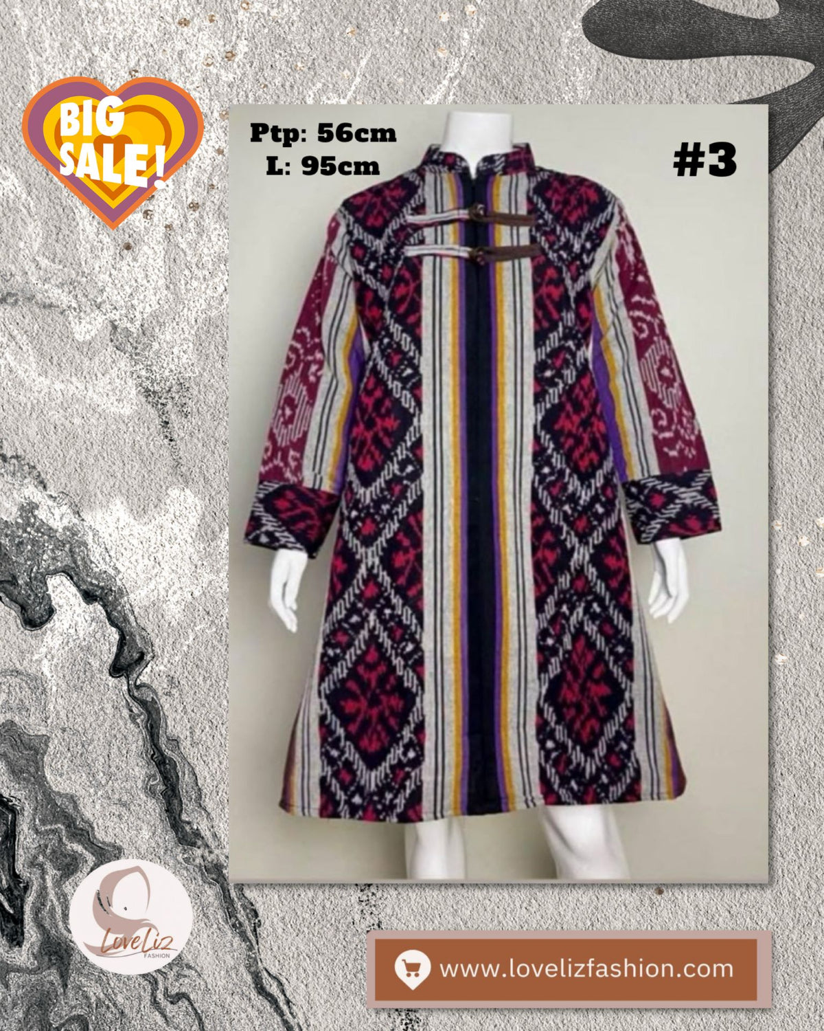 Assorted Batik Tunic Dresses (BADR(T)- 1002/1) (#LestariEthnic) (#PE)