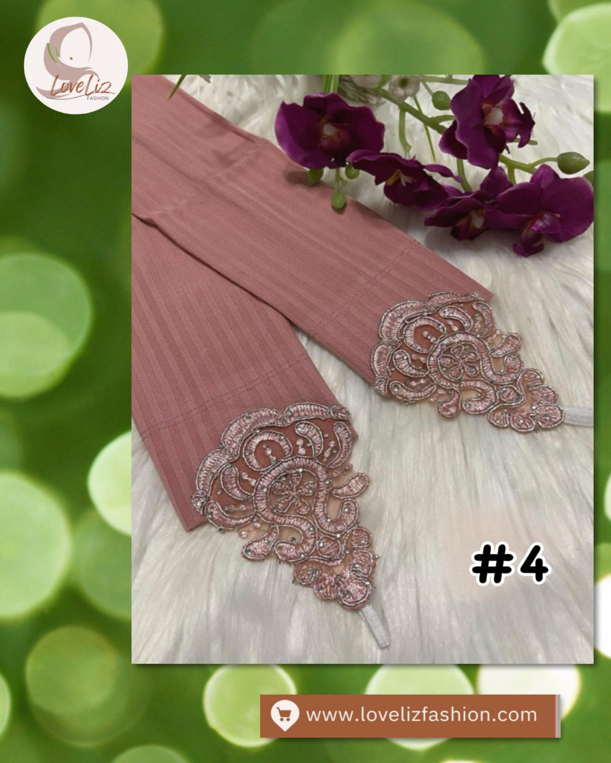 Floral Embroidery Ring Handsocks (HNSK- 1010)