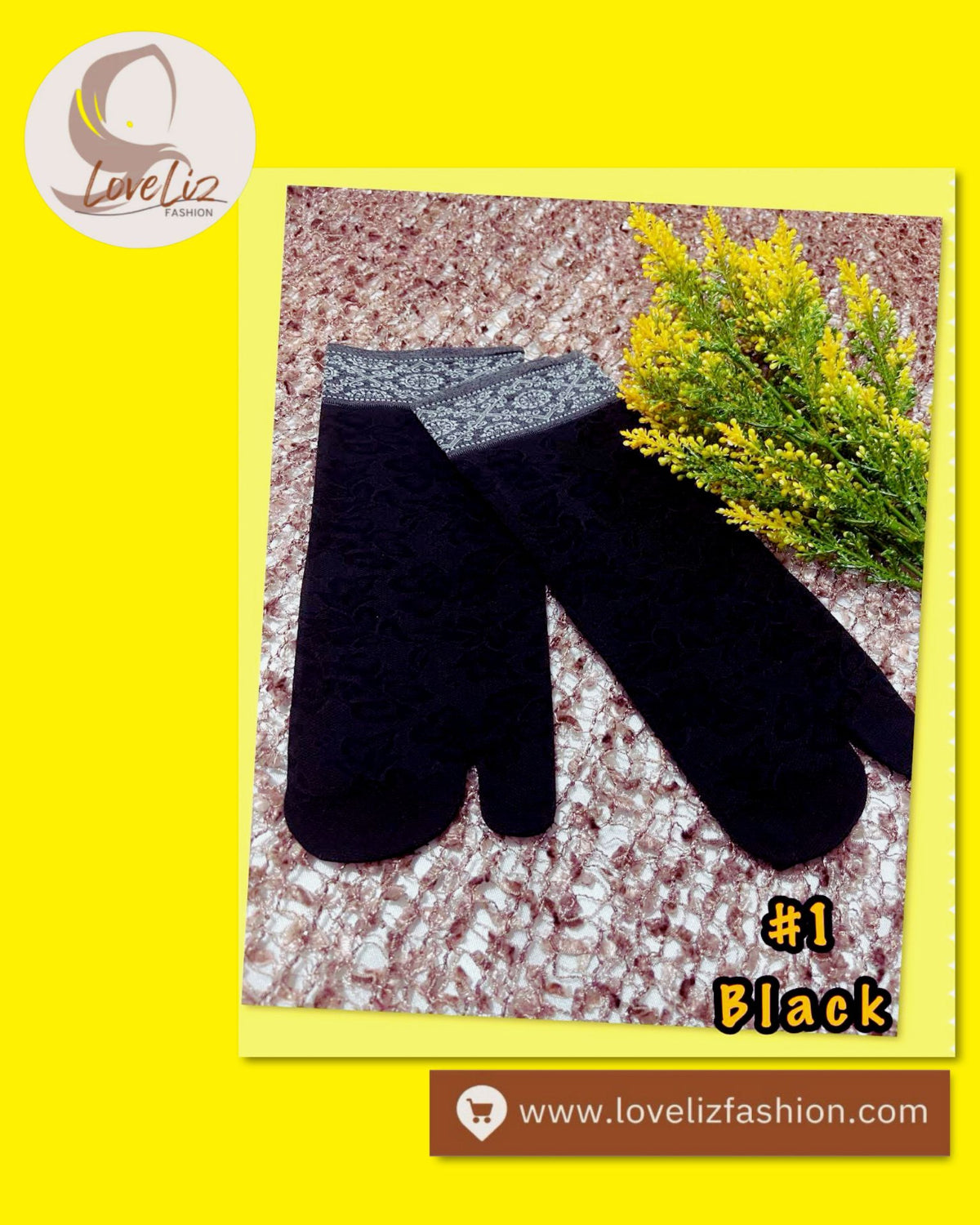 Assorted Floral Nylon Ankle Split Toe Socks (LGSK- 1004) (#LS- 2010)