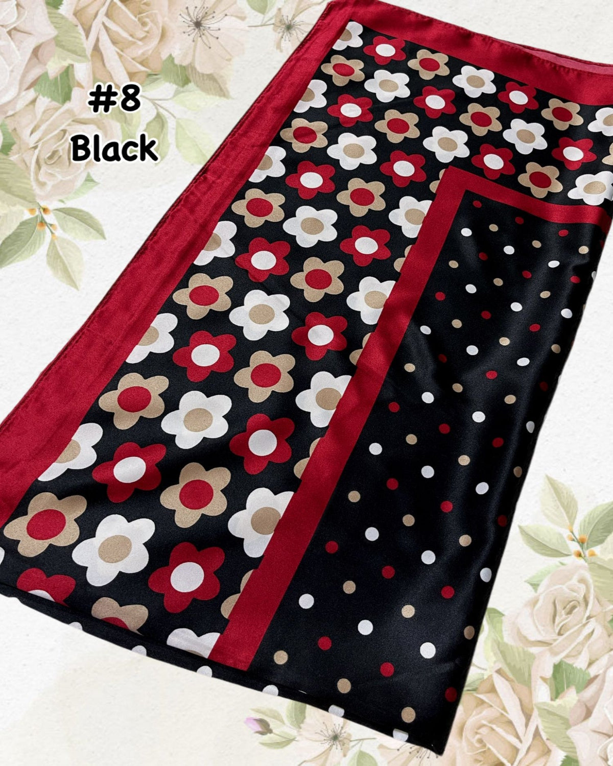 Bawal Satin Printed (BAWL- 1034) Chic & Elegant - Essentials Wear for Muslimah Woman’s Wardrobe