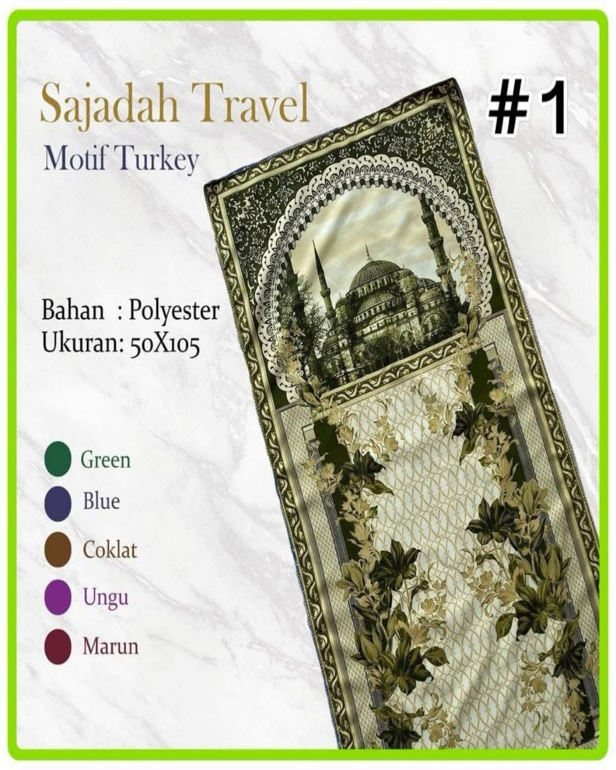 Bundle Anti Slip Tawaf Socks & Sejadah Travel (BNDL- 1003)