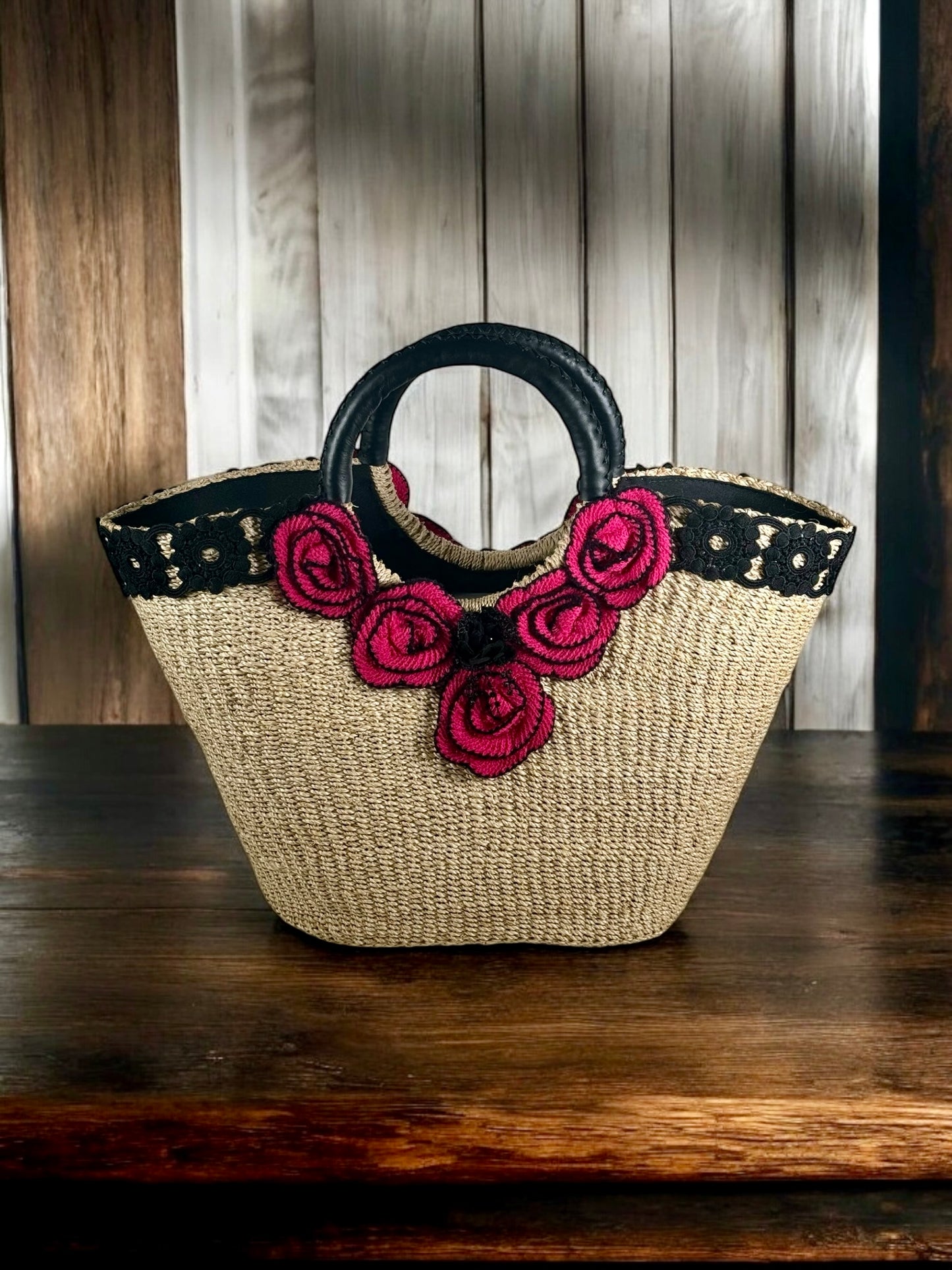 Rosette Charm – Handwoven Bag by Zuri WearableArt