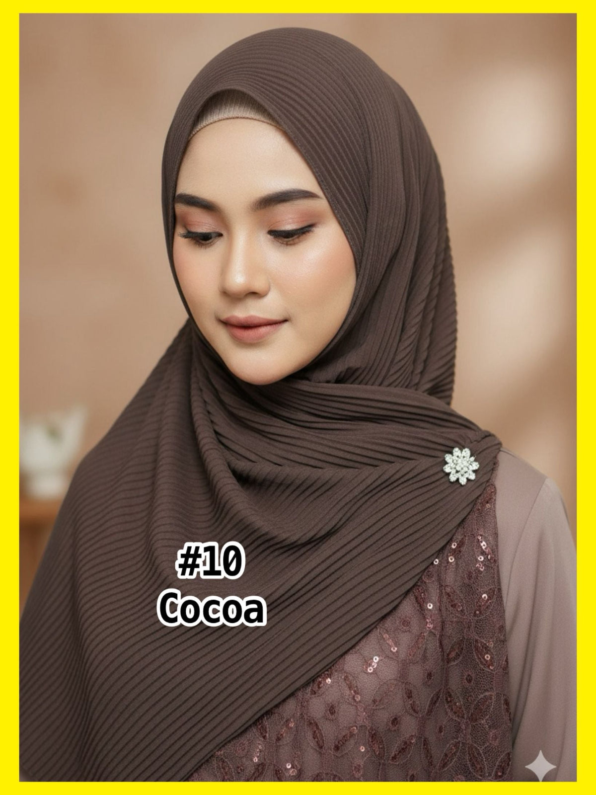 Shawl Chiffon Pleated Lace (SHL_0326/037)