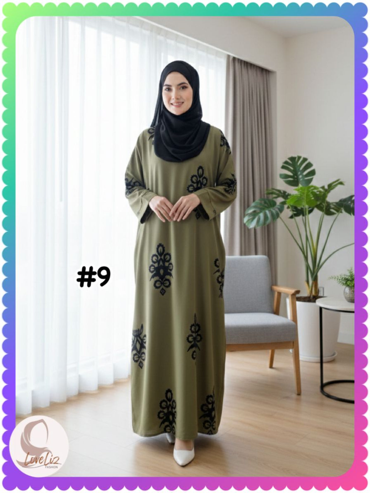 Long Printed Dress (LODR- 1007/3(B)) (#FFKNG)