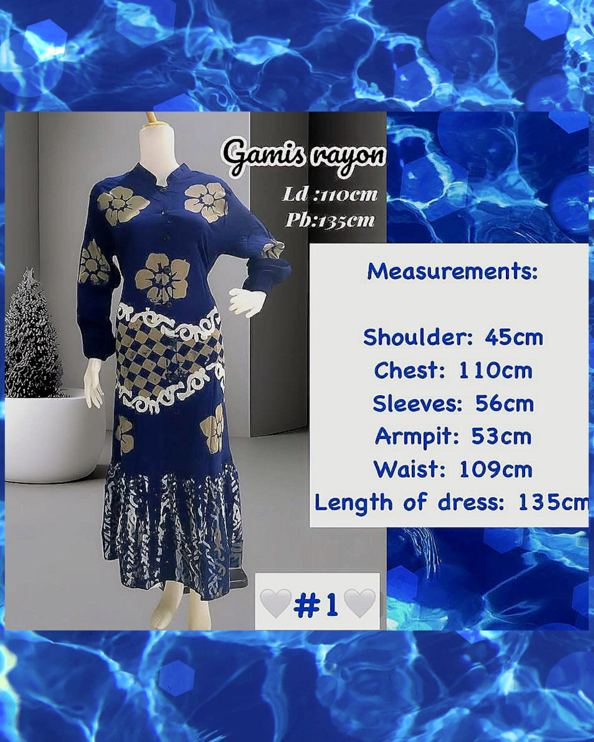 Long Dress Batik Rayon (LODR- 1012) (#ANT) - Traditional Artistry Meets Modern Twist
