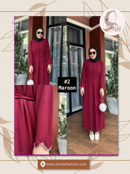Long Dress Hand Embroidery (LDR_0326/009) (#P232KNG)