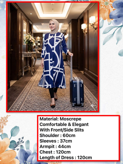 Modern Round Neck Dress (BLS_0526/010) (#235KA)