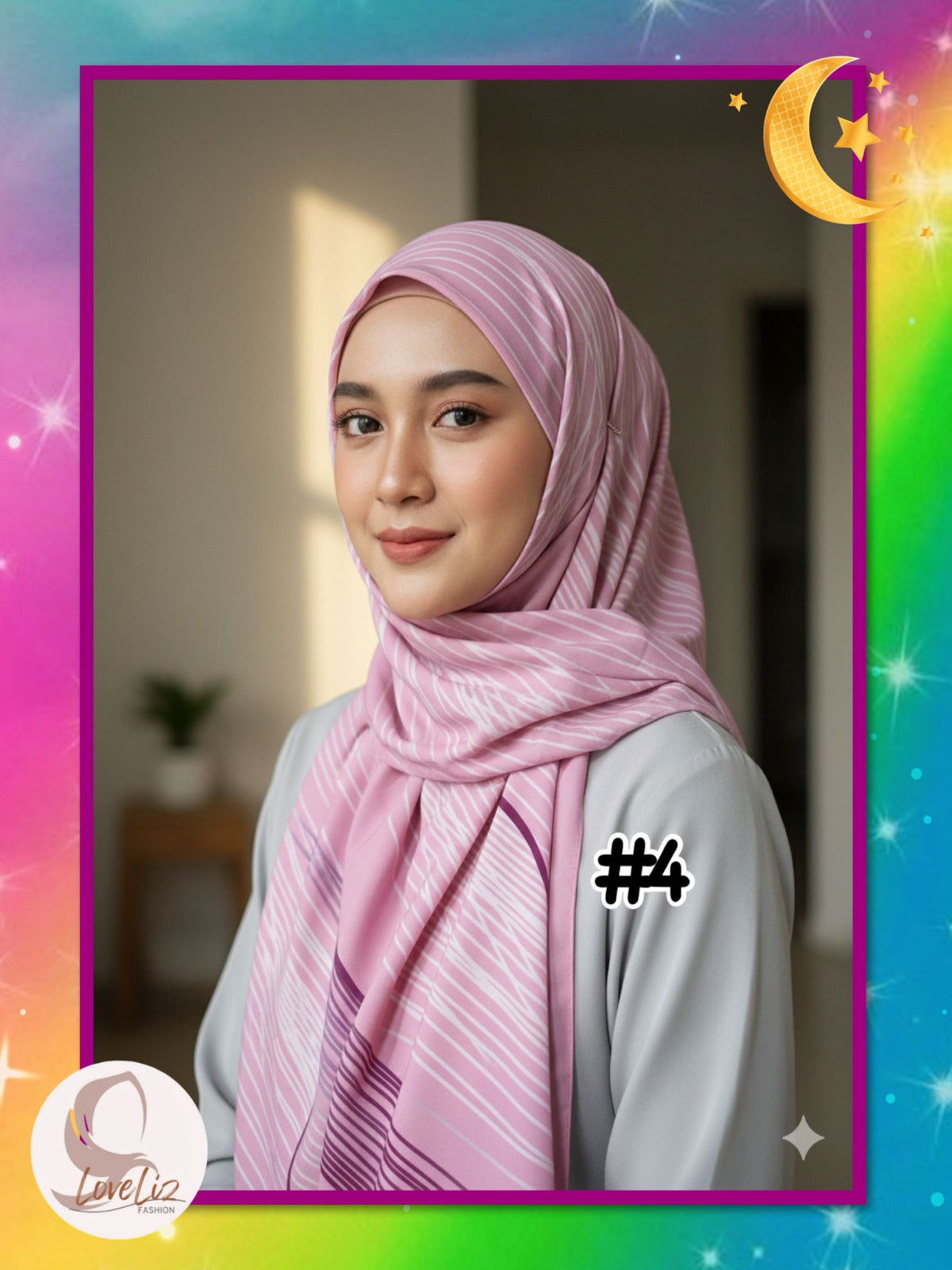 Abstract Geometric Heavy Chiffon Shawl (SHL_0226/003)