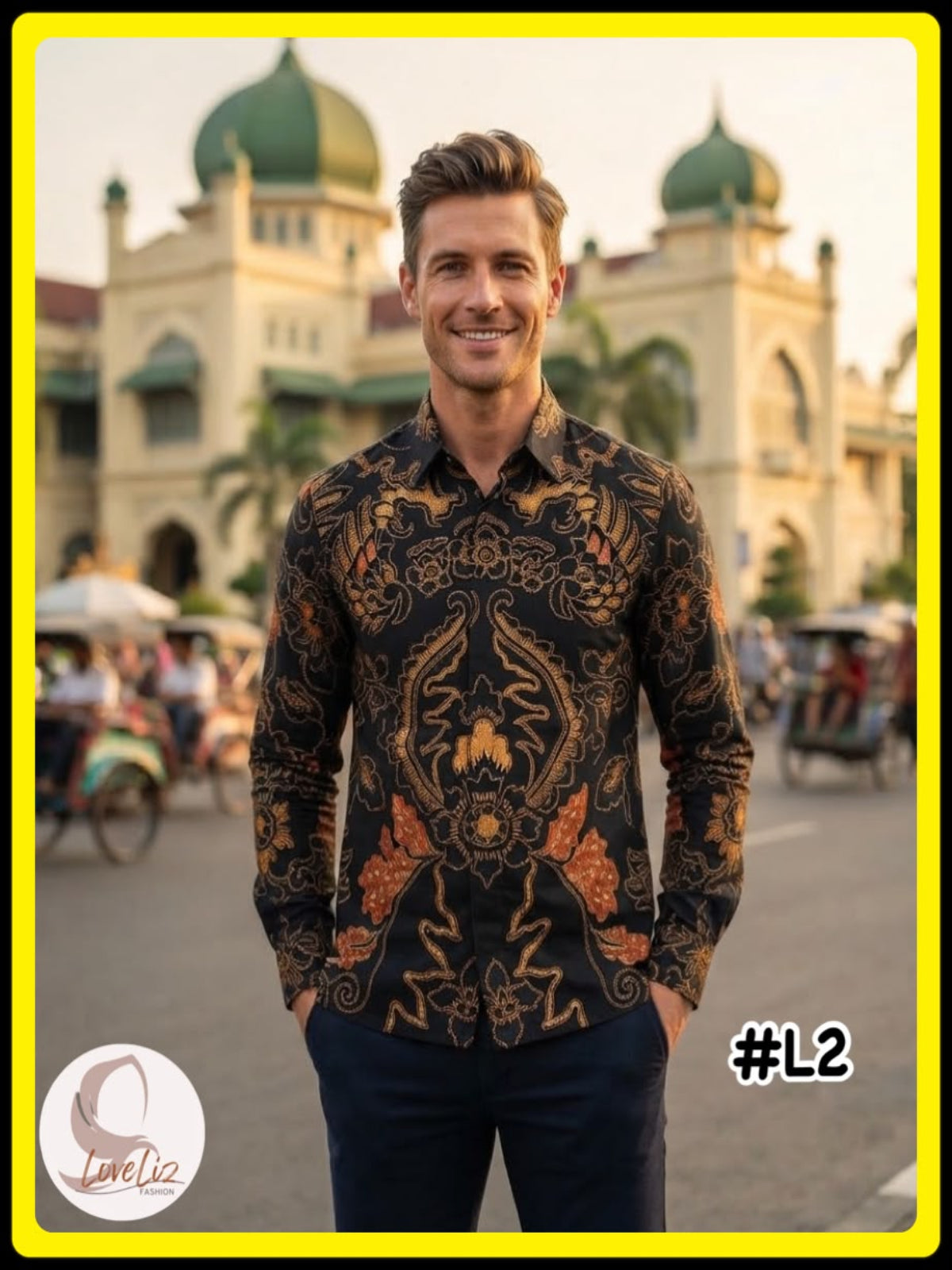 Batik Solo Long Sleeves Shirt - (BALS_0926/002) (#PE)