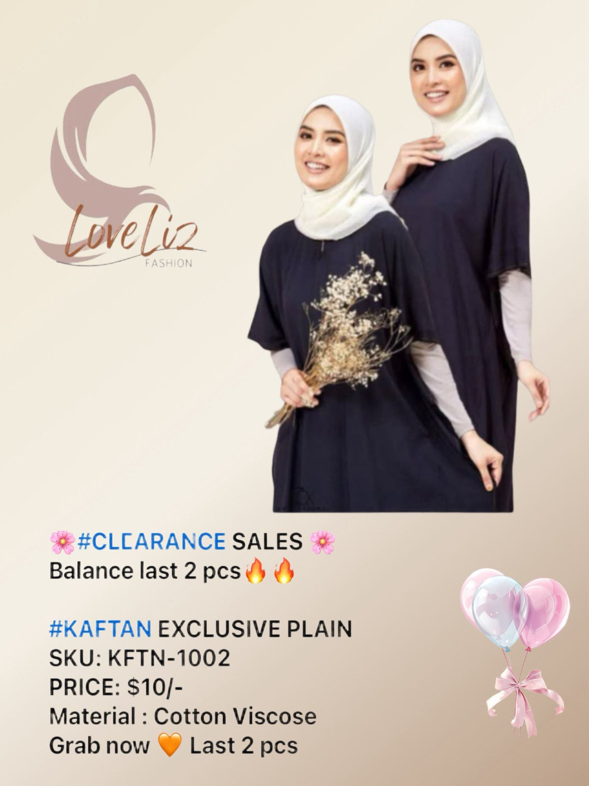 Kaftan Exclusive Plain (KFTN- 1002)