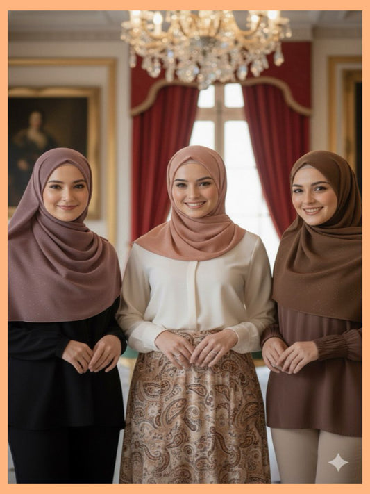 Shawl Chiffon Checked with Glitters (SHL_0326/030)