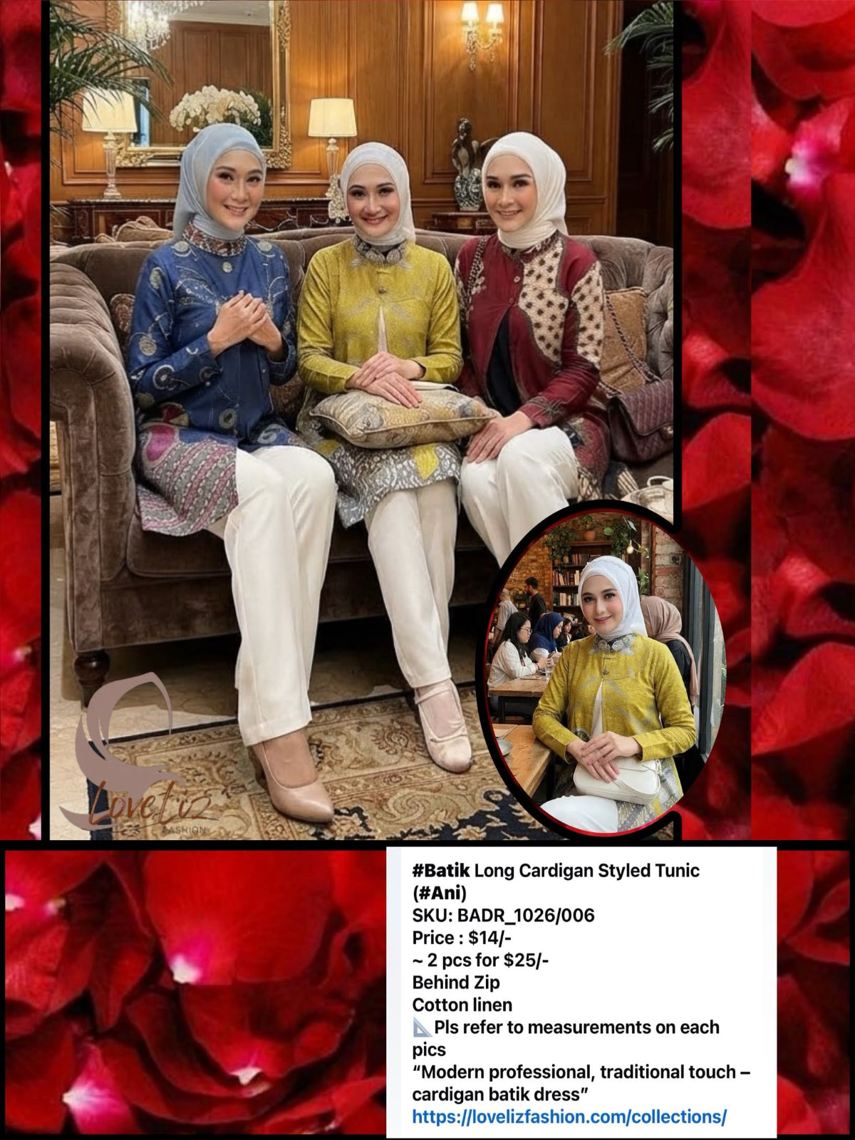Batik Long Cardigan Styled Tunic (BADR_1026/006) (#ANIS)