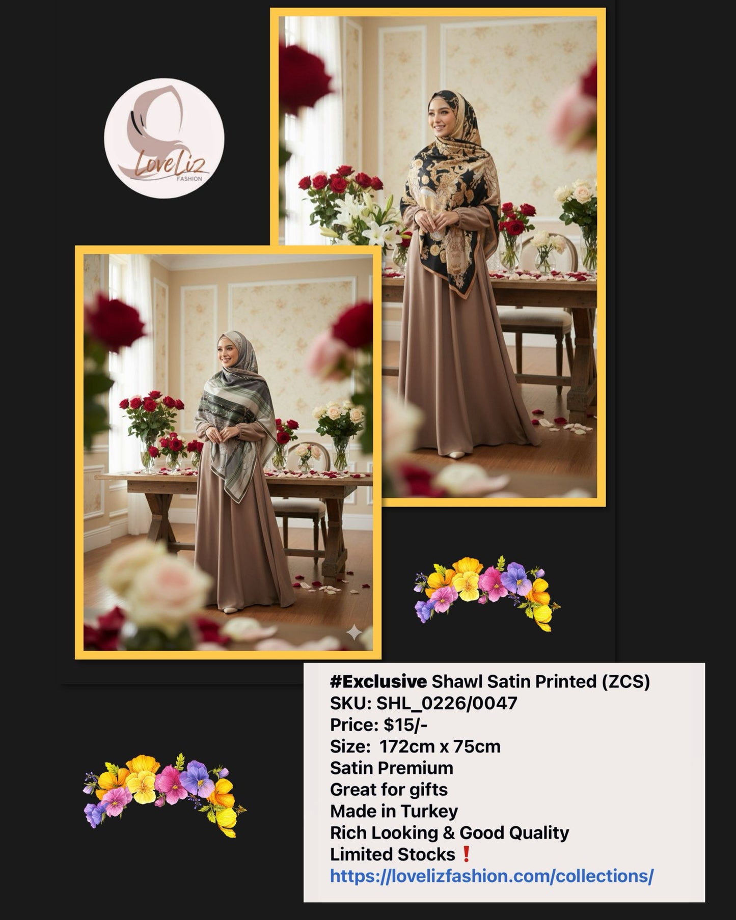 Exclusive Shawl Satin Printed (SHL_0226/047)