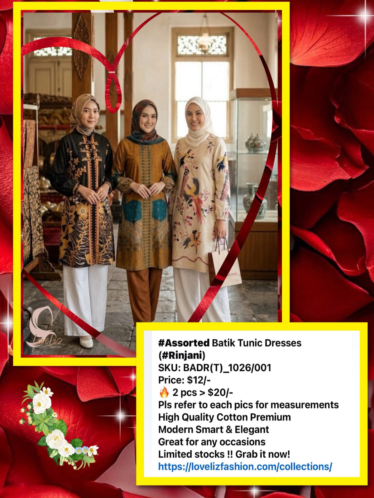 Assorted Batik Tunic Dresses (BADR(T)_1026/001) (#PE)