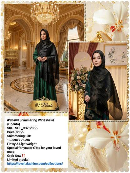 Shawl Shimmering Wideshawls Chenta (SHWL-1055)