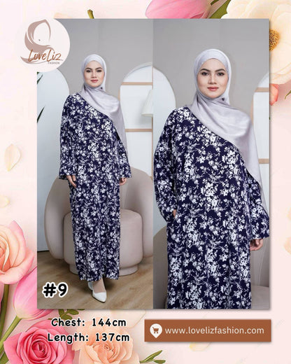 Long Printed Dress (LODR- 1007/3(C)) (#FFKNG)