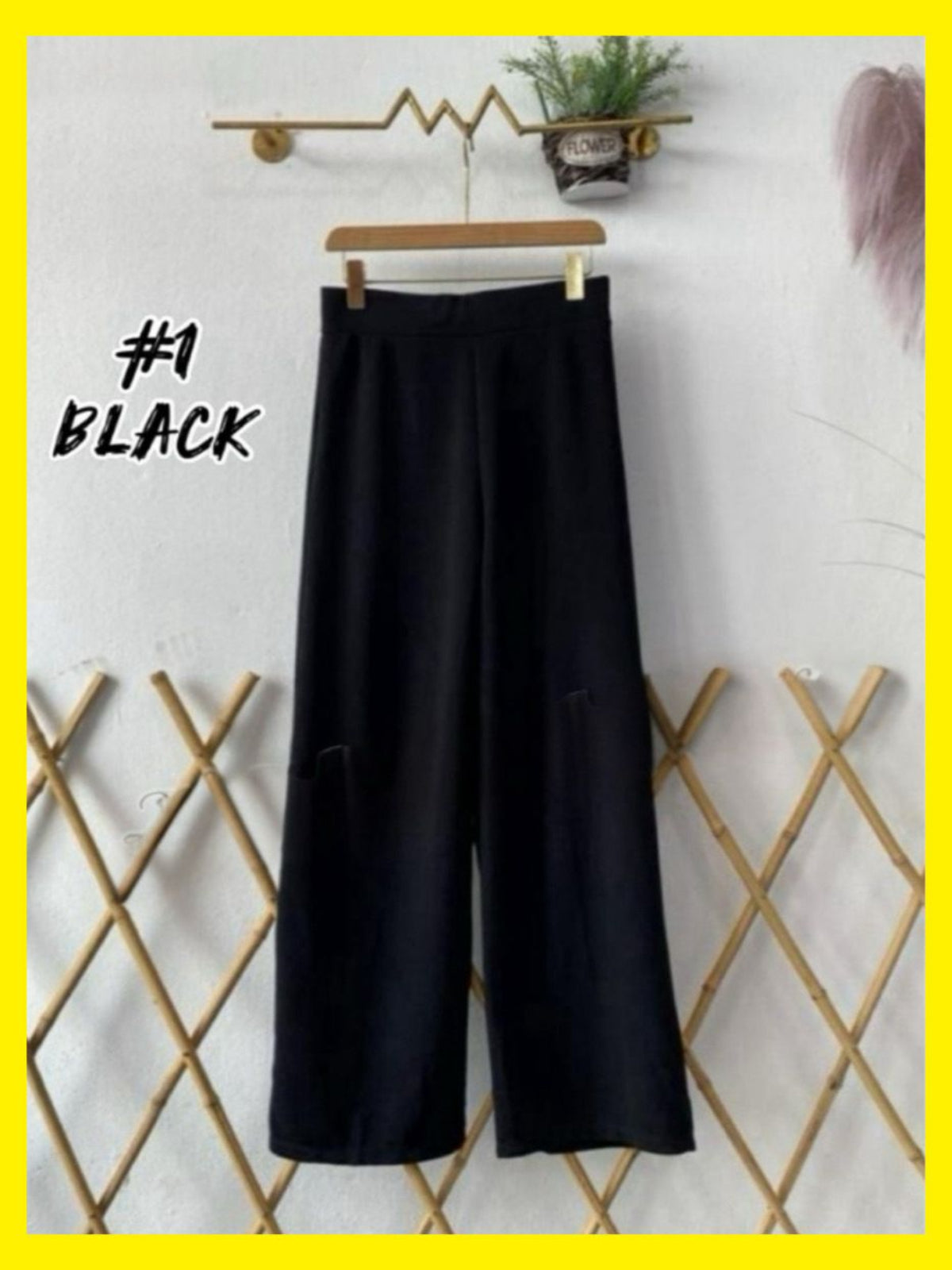 Elegant High- Waist Palazzo Pants (PLZO- 1001) (#KNG) – Ultimate Comfort and Style