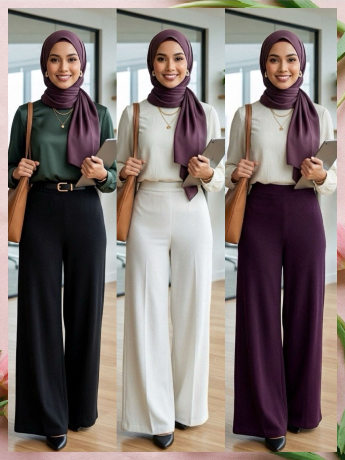 Elegant High-Waist Palazzo Pants (PLZ_0426/001) (#KNG)