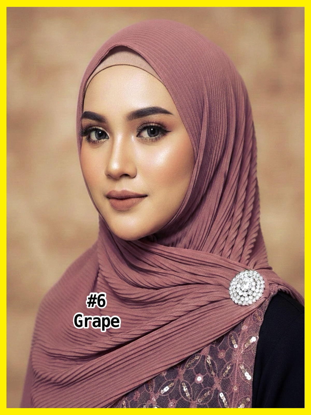 Shawl Chiffon Pleated Lace (SHL_0326/037)